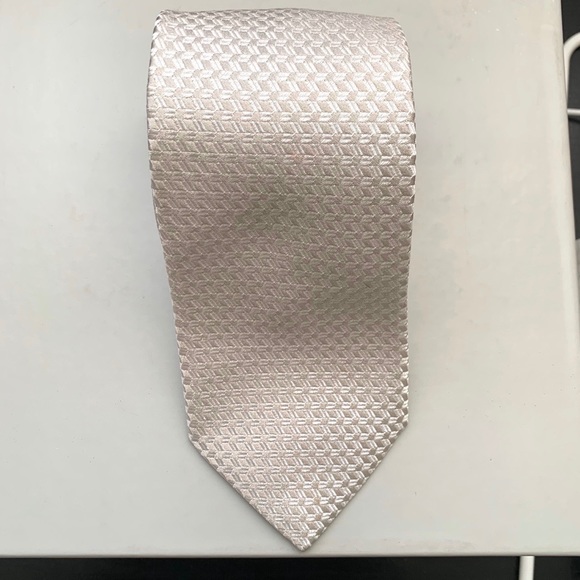 Escada Men’s Woven Silk Tie Gray EUC - Picture 9 of 9